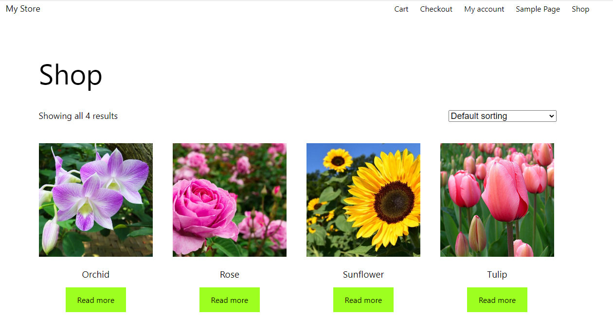 Online Shop portfolio